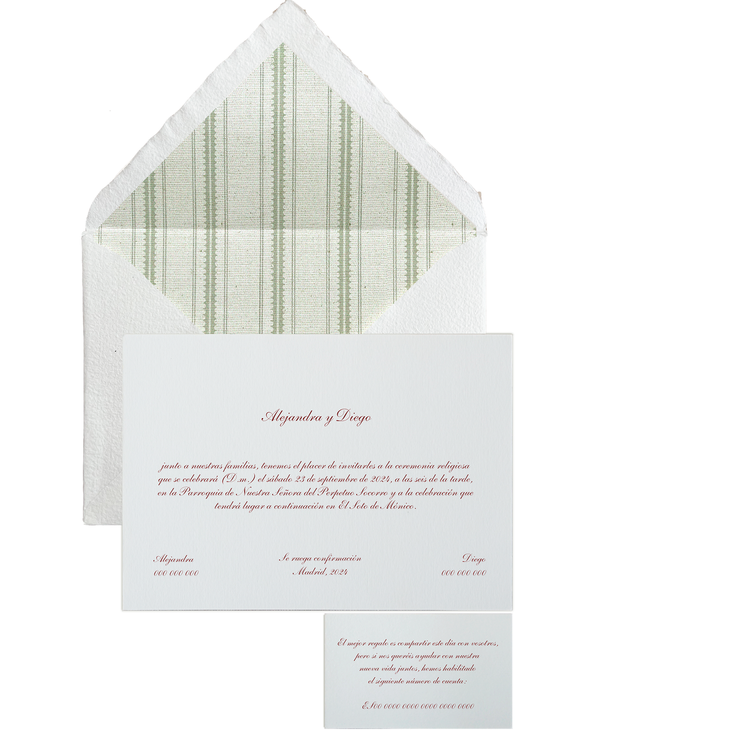 Invitación Pattern BIARRITZ verde