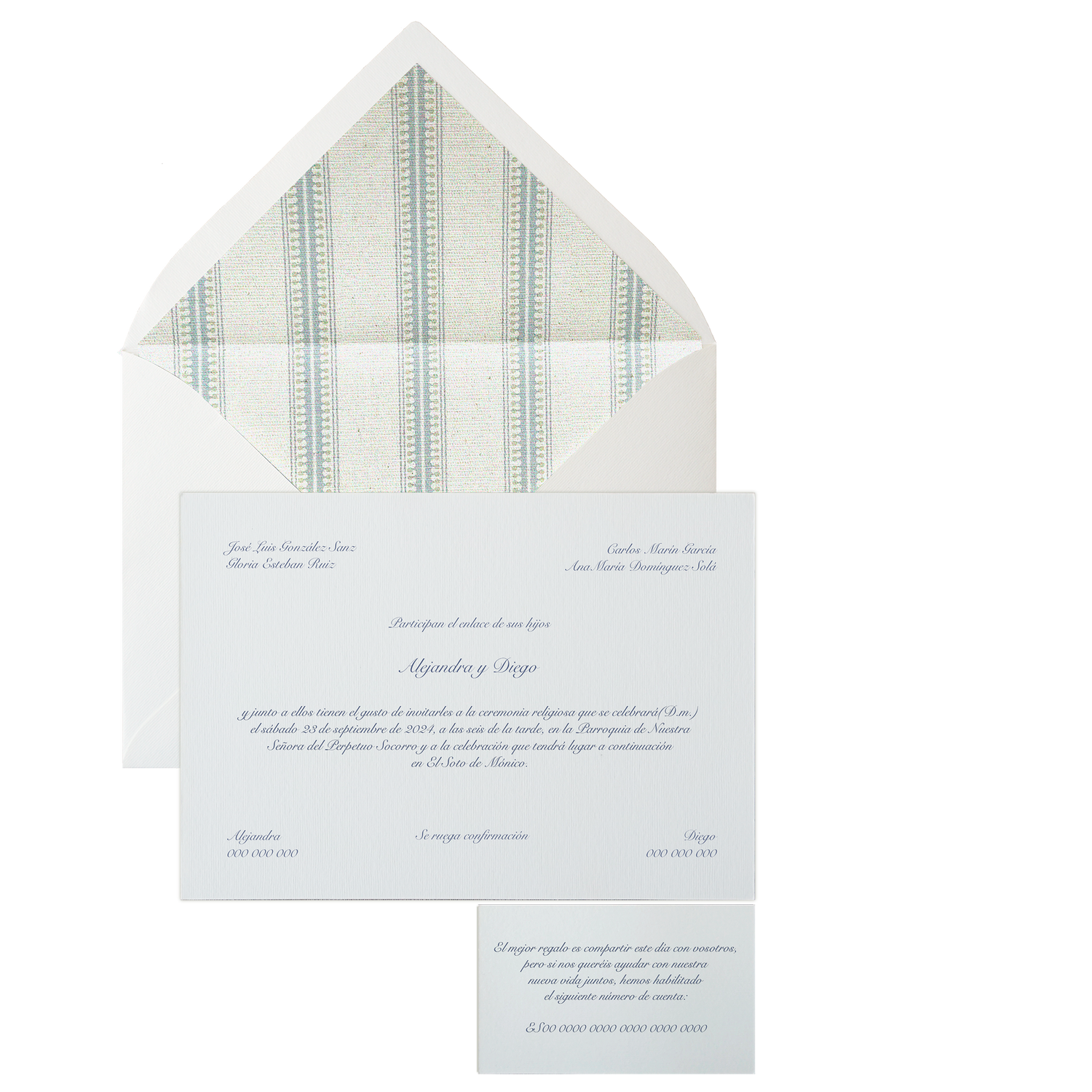Invitación Pattern FEZ azul