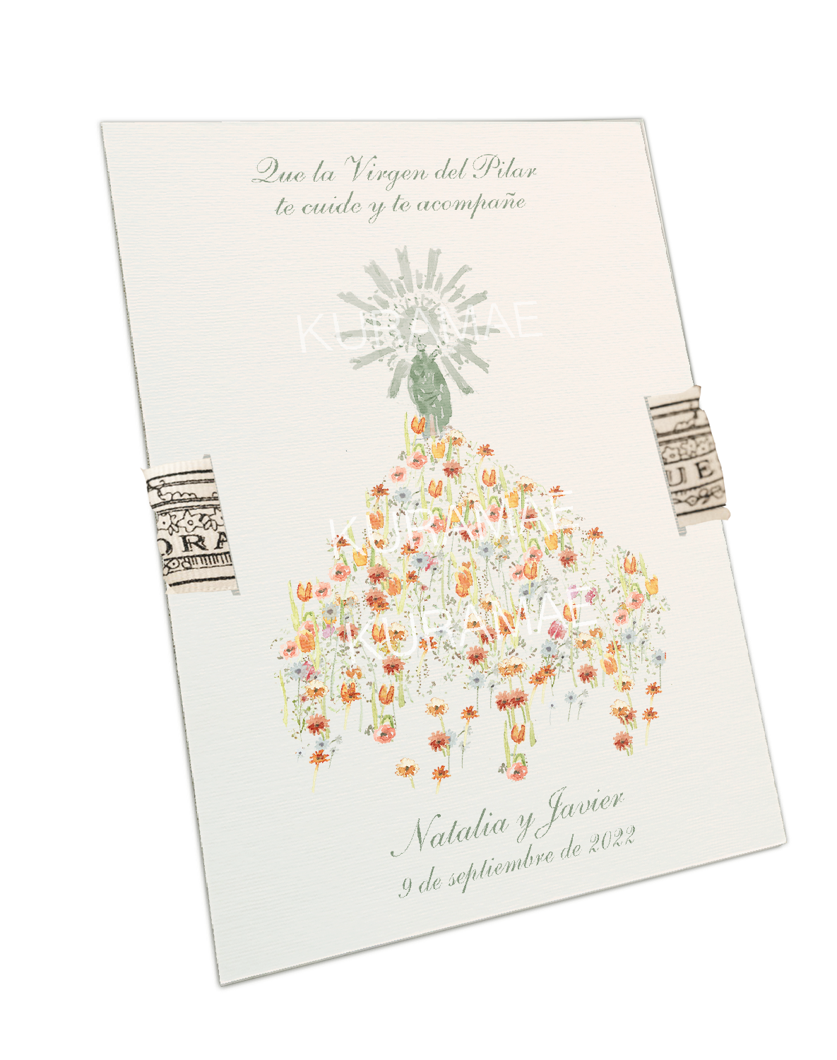 Estampa Virgen del Pilar Margaritas