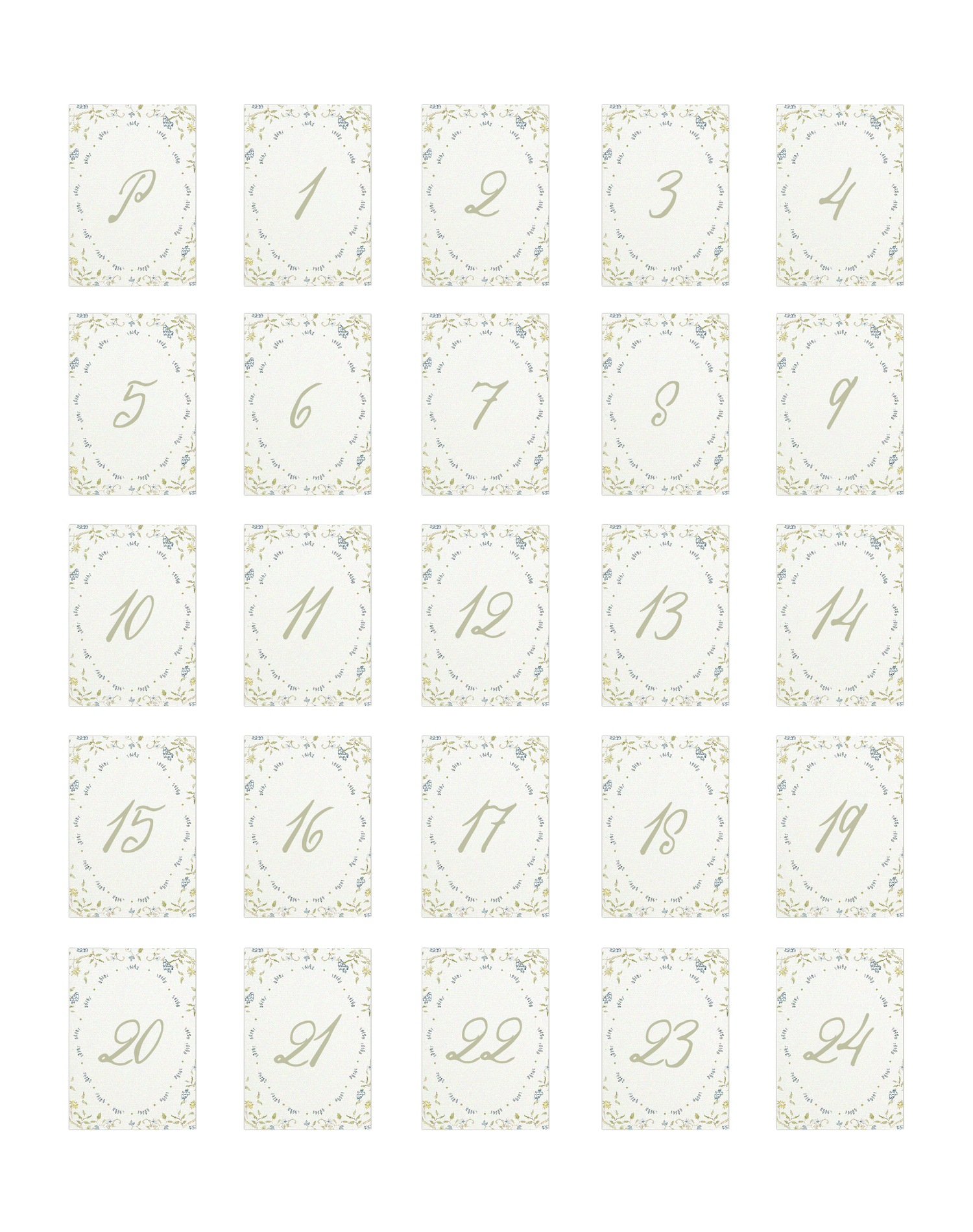 Mesero Pattern Botánico