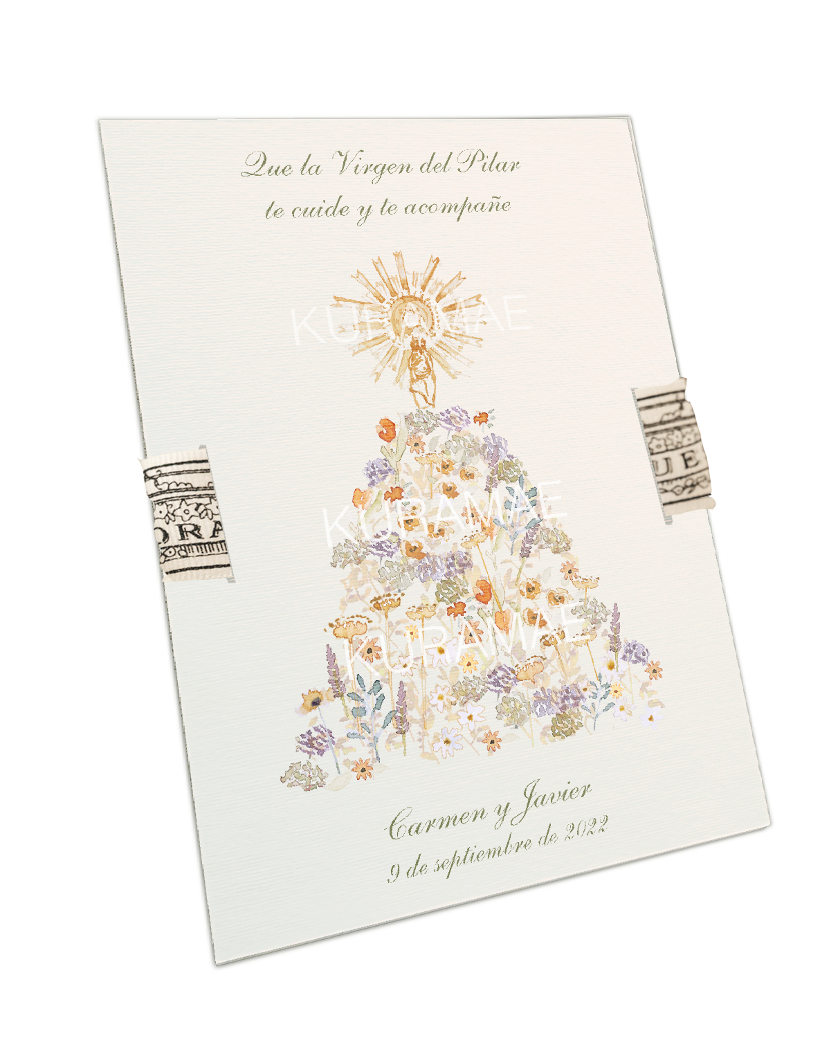 Estampa Virgen del Pilar Primavera