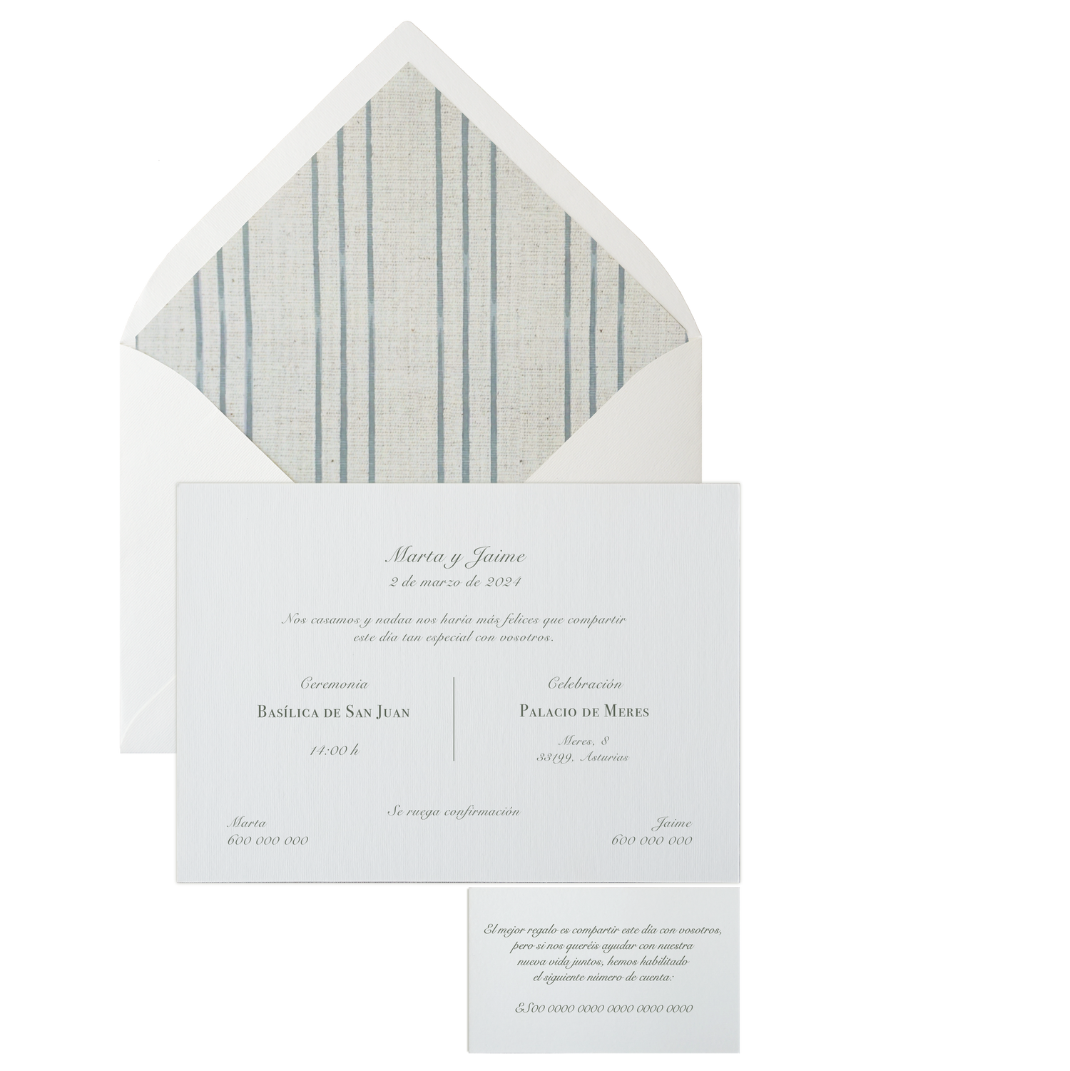 Invitación Pattern RAYAS VERDES