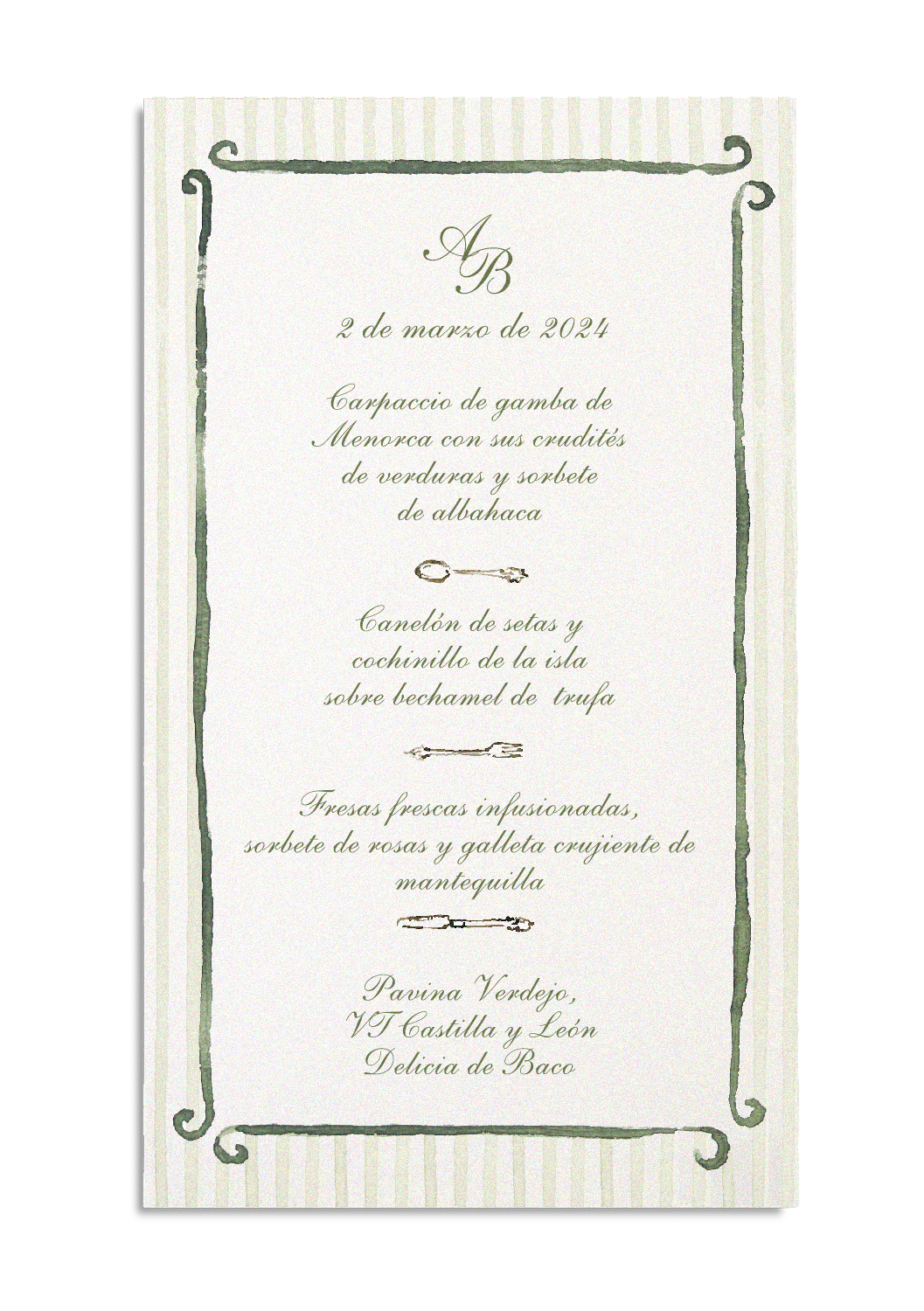 Minuta Pattern Rayas Verdes