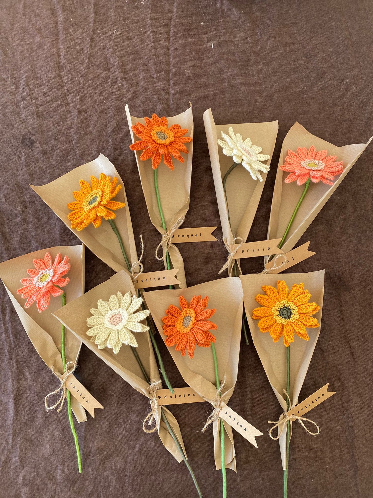 Pack Gerberas de Crochet