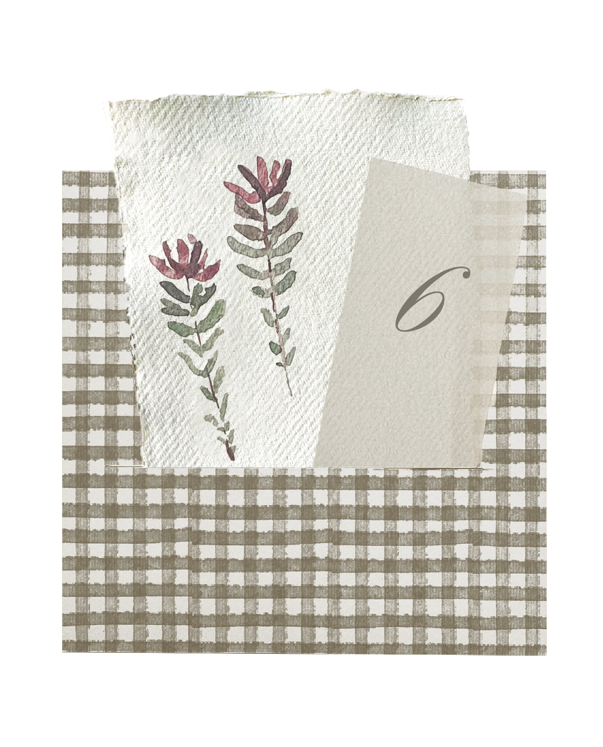 Mesero Vichy Marrón