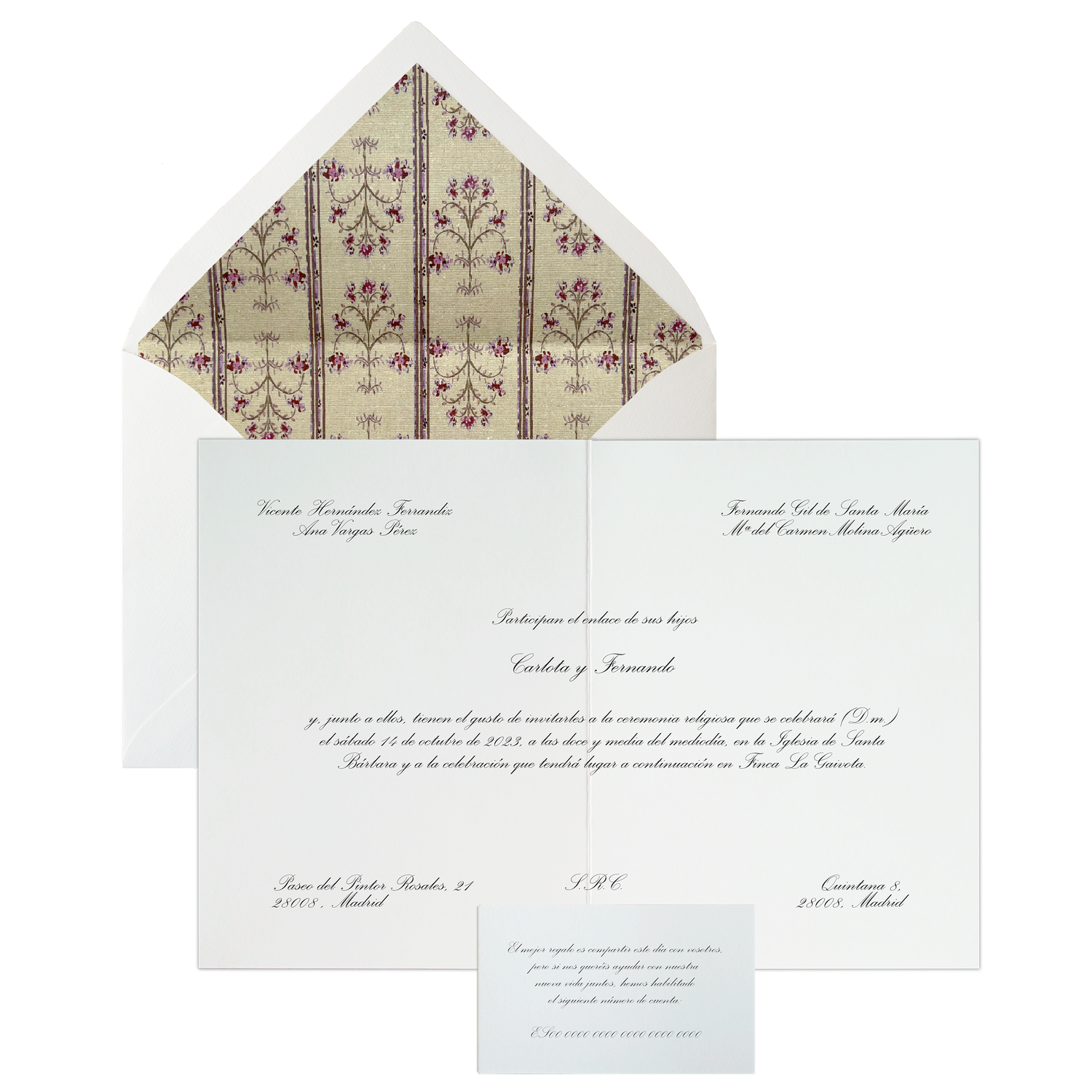 Invitación Pattern CHATEAU arena