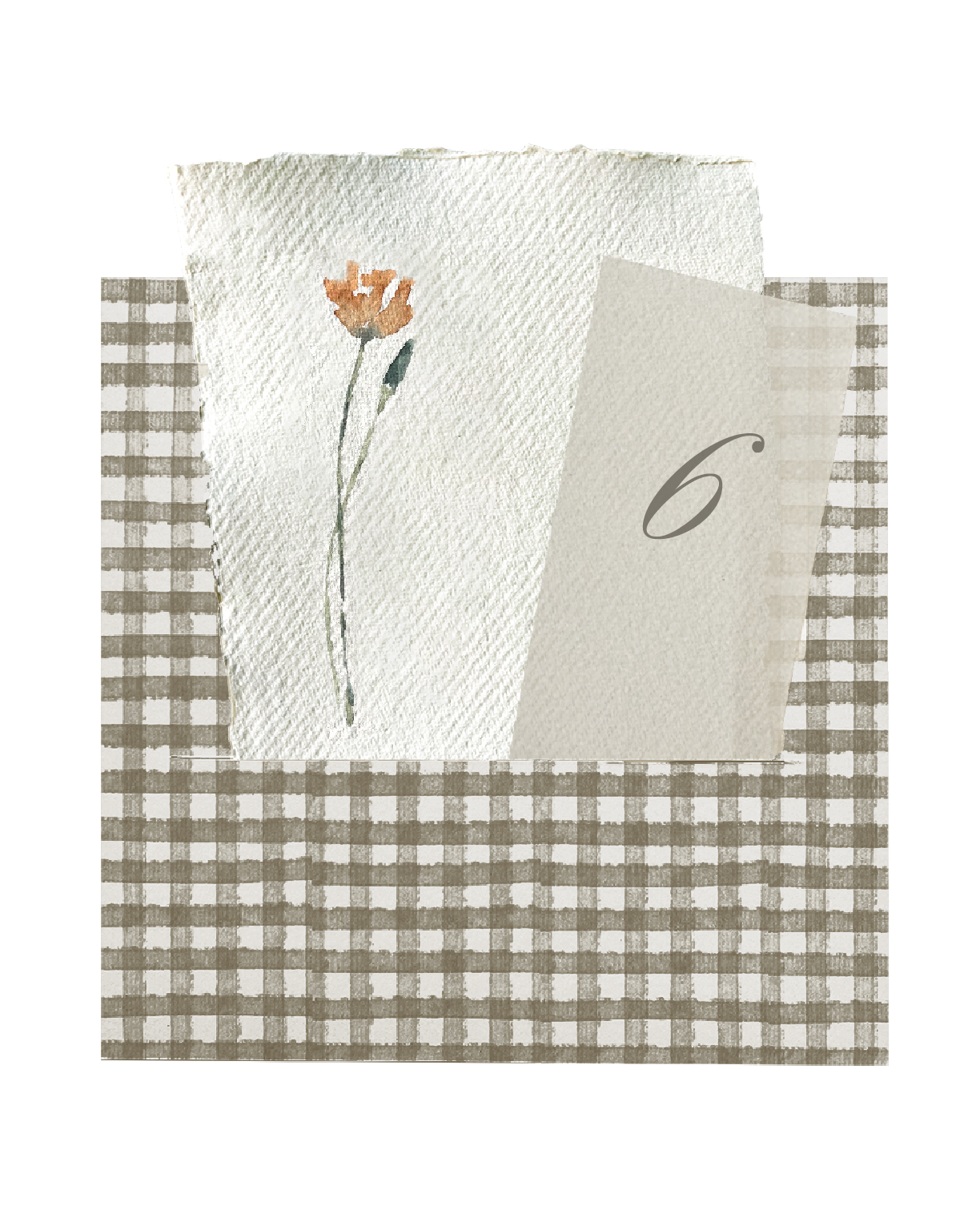 Mesero Vichy Marrón