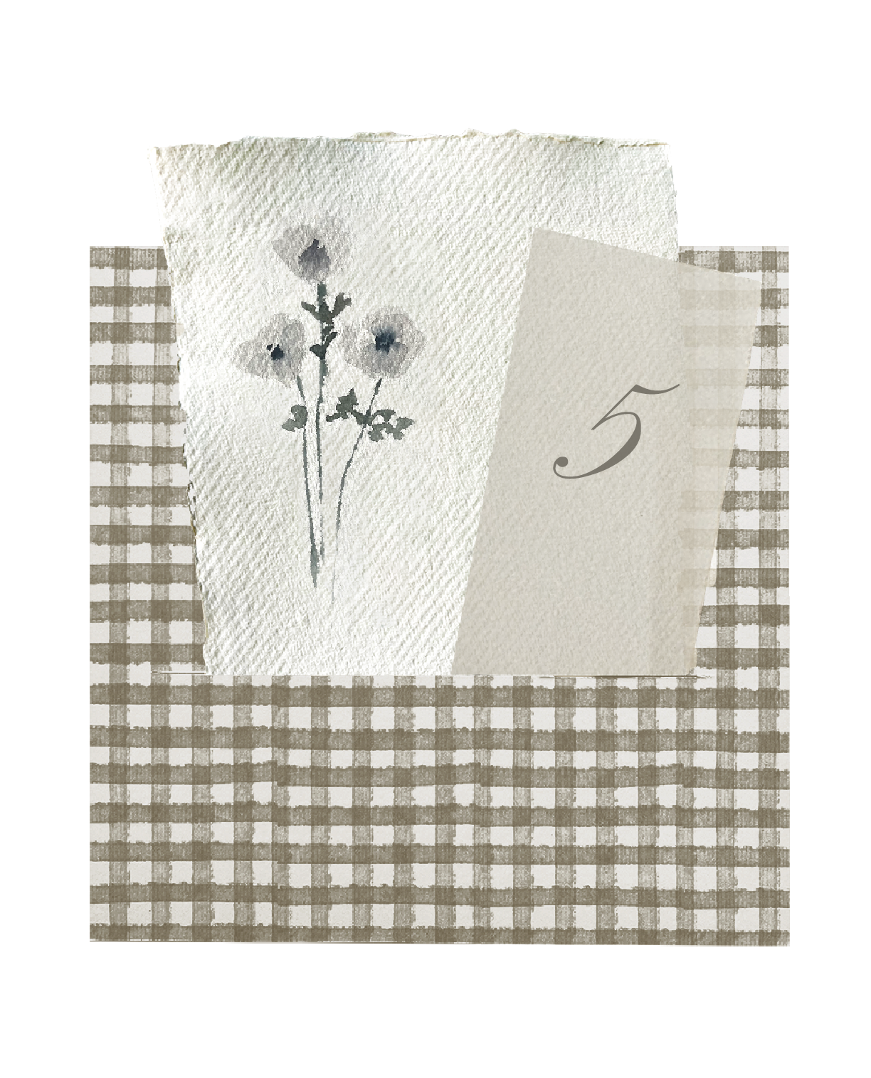 Mesero Vichy Marrón