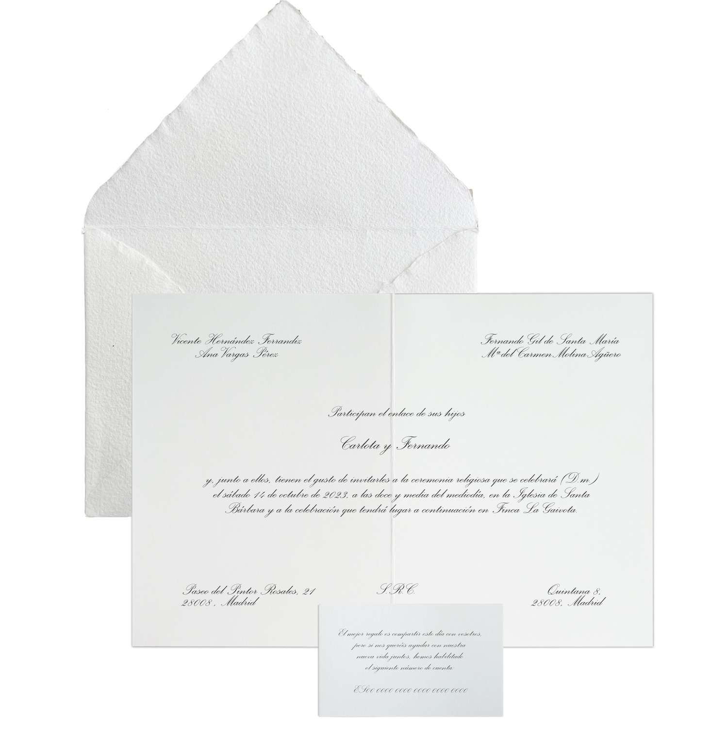 Invitación Artesano sin forro