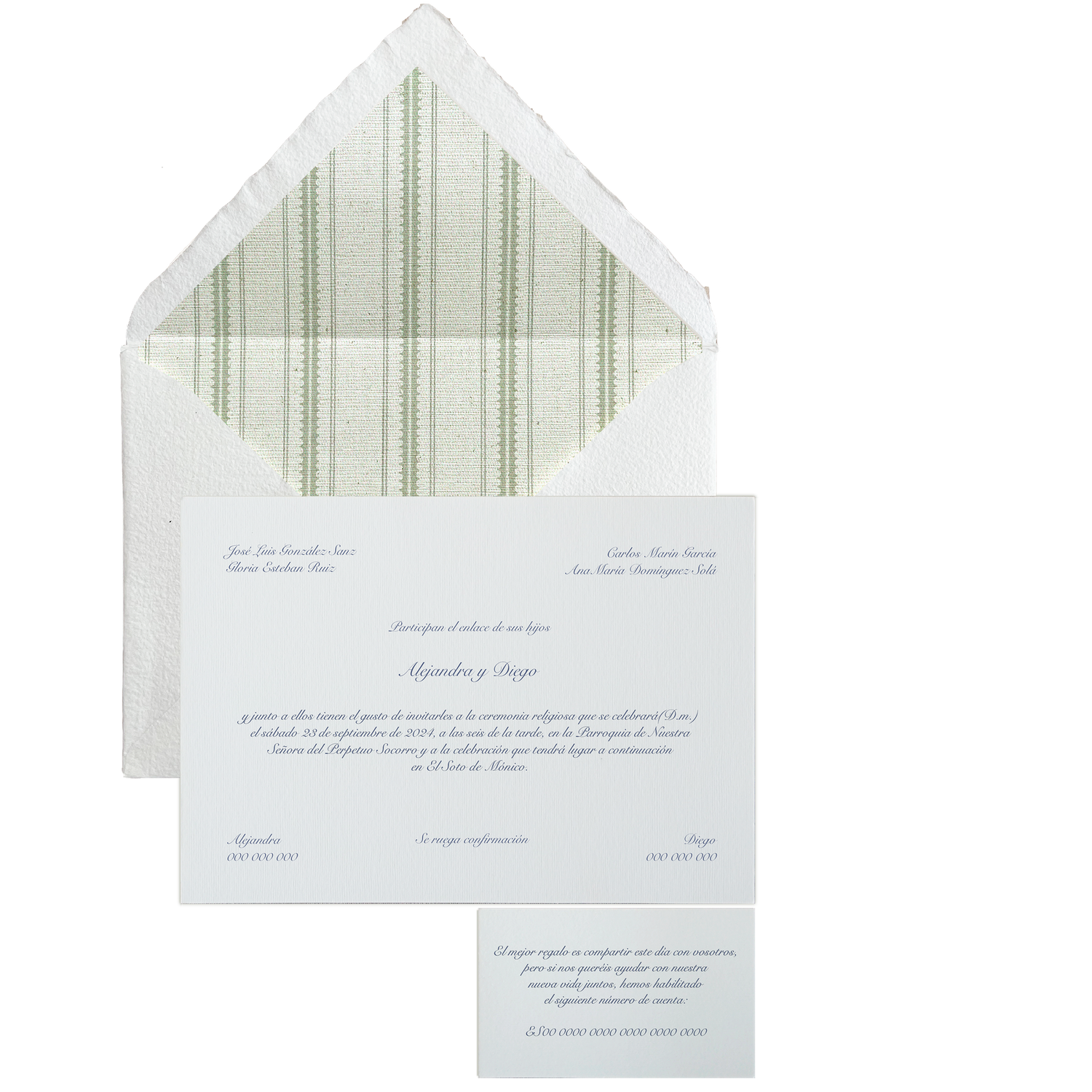 Invitación Pattern BIARRITZ verde