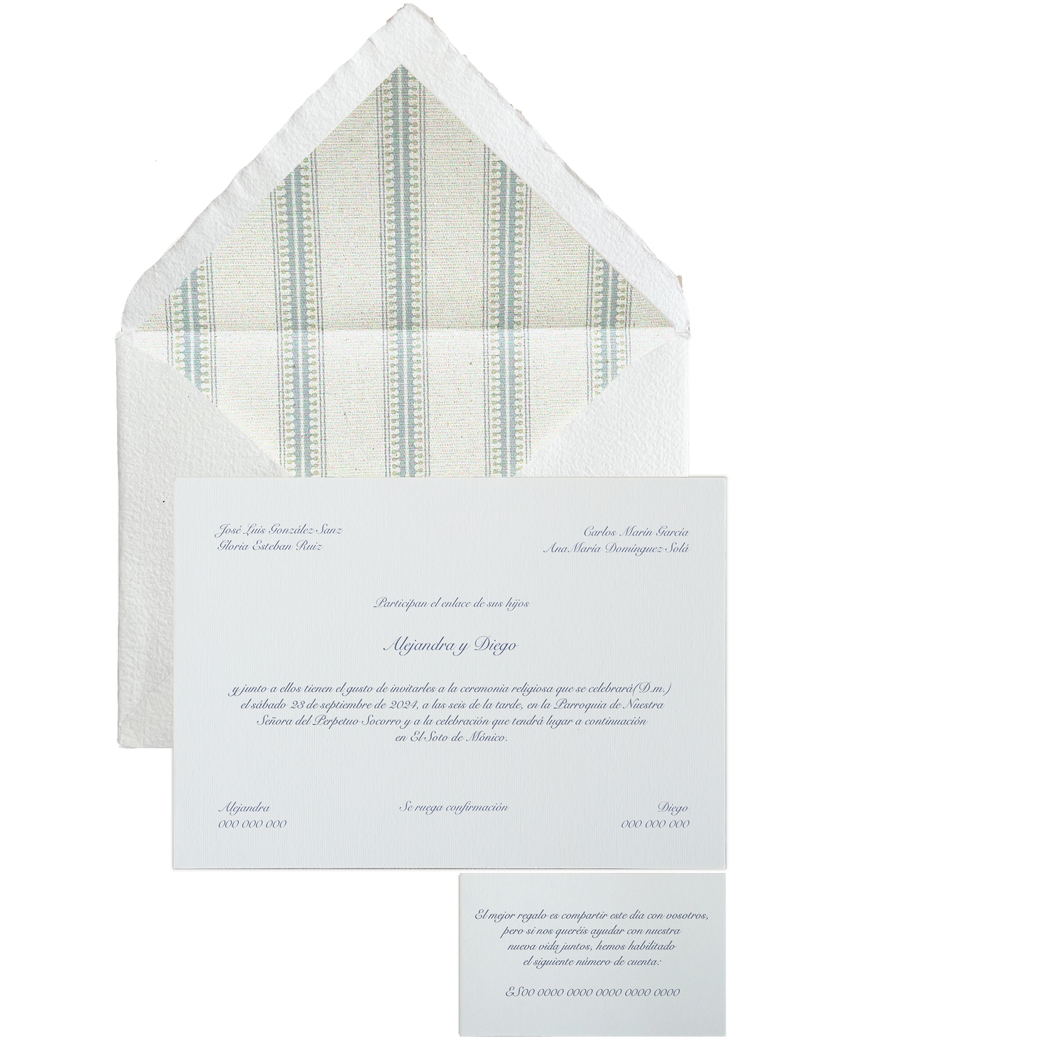 Invitación Pattern FEZ azul