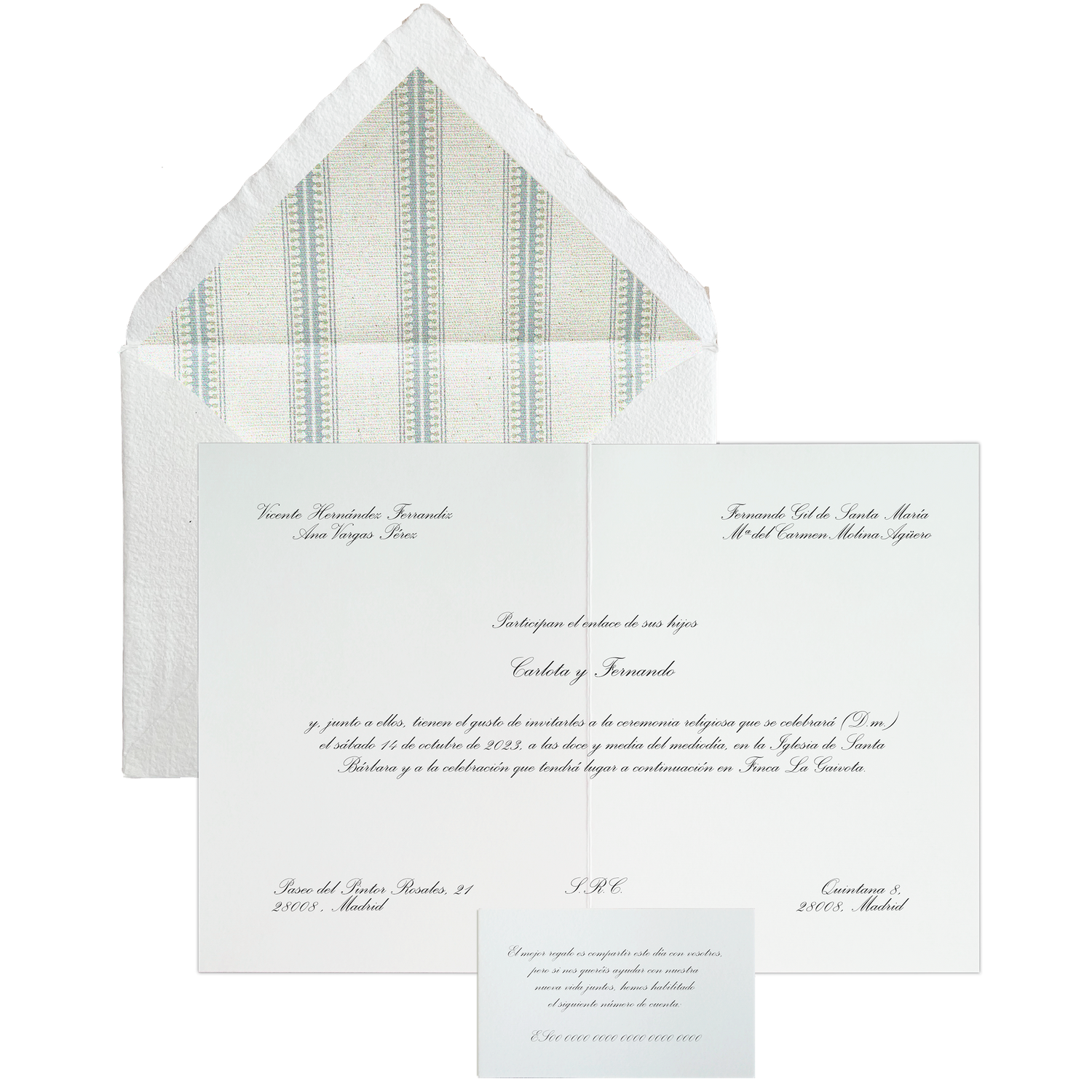 Invitación Pattern FEZ azul
