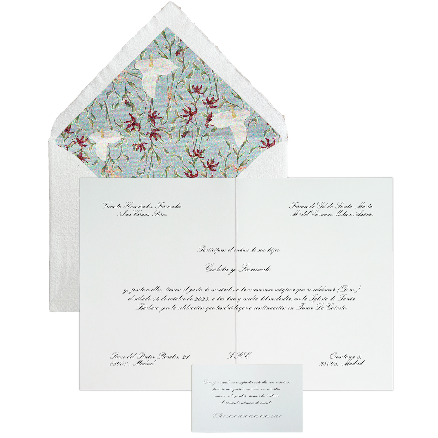 Invitación Pattern PUGLIA azul