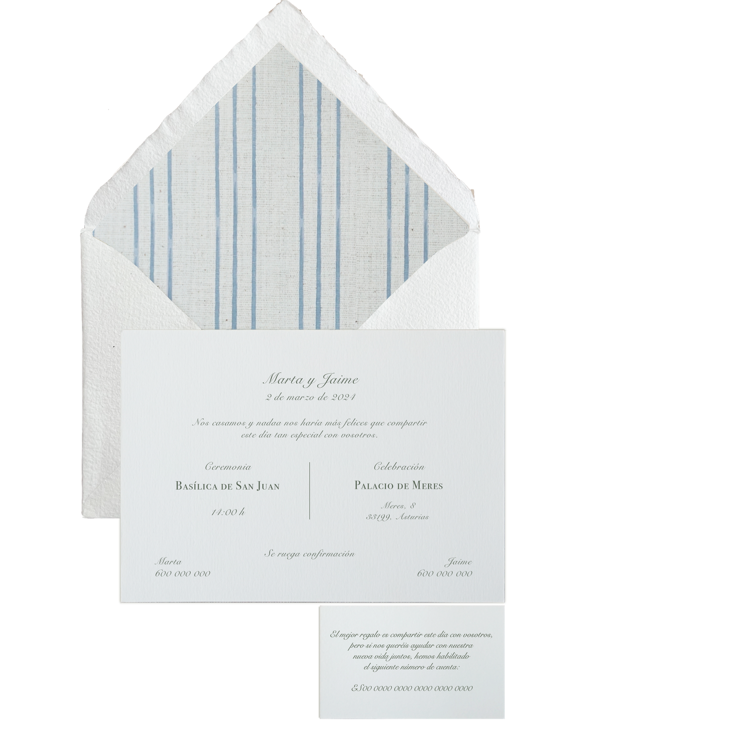 Invitación Pattern RAYAS AZULES