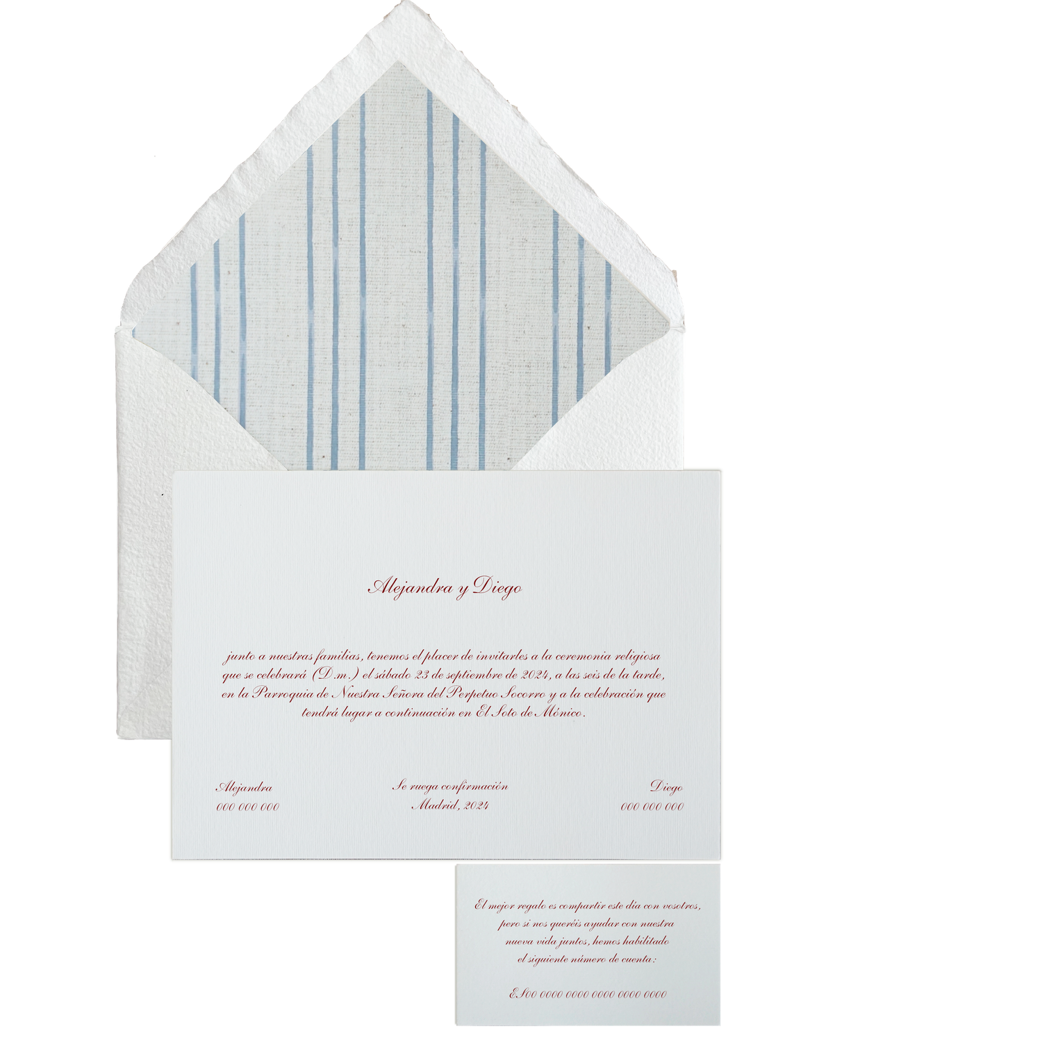 Invitación Pattern RAYAS AZULES