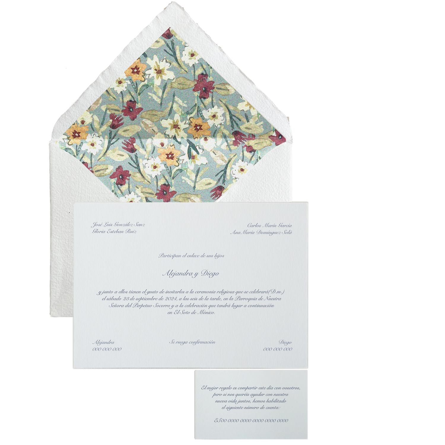 Invitación Pattern SINTRA azul