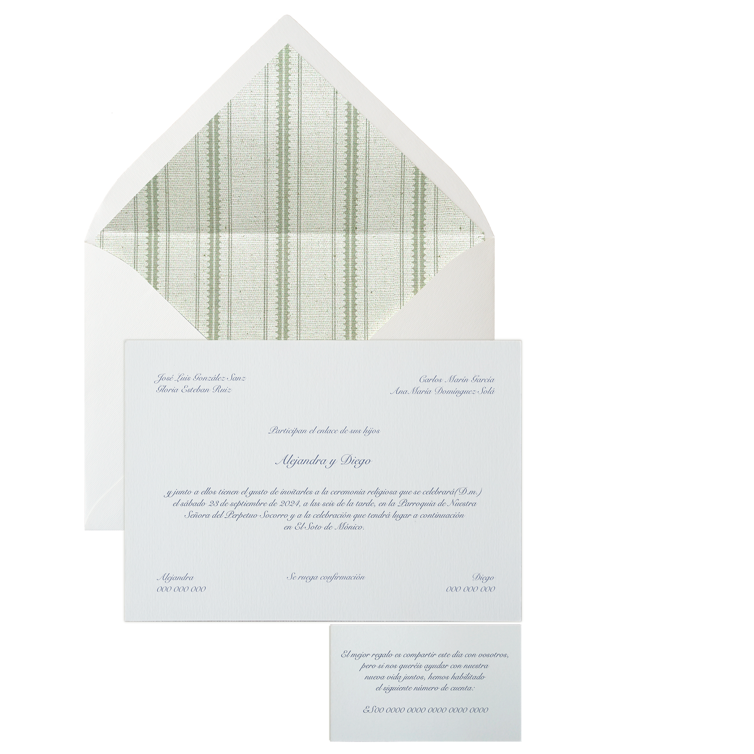 Invitación Pattern BIARRITZ verde