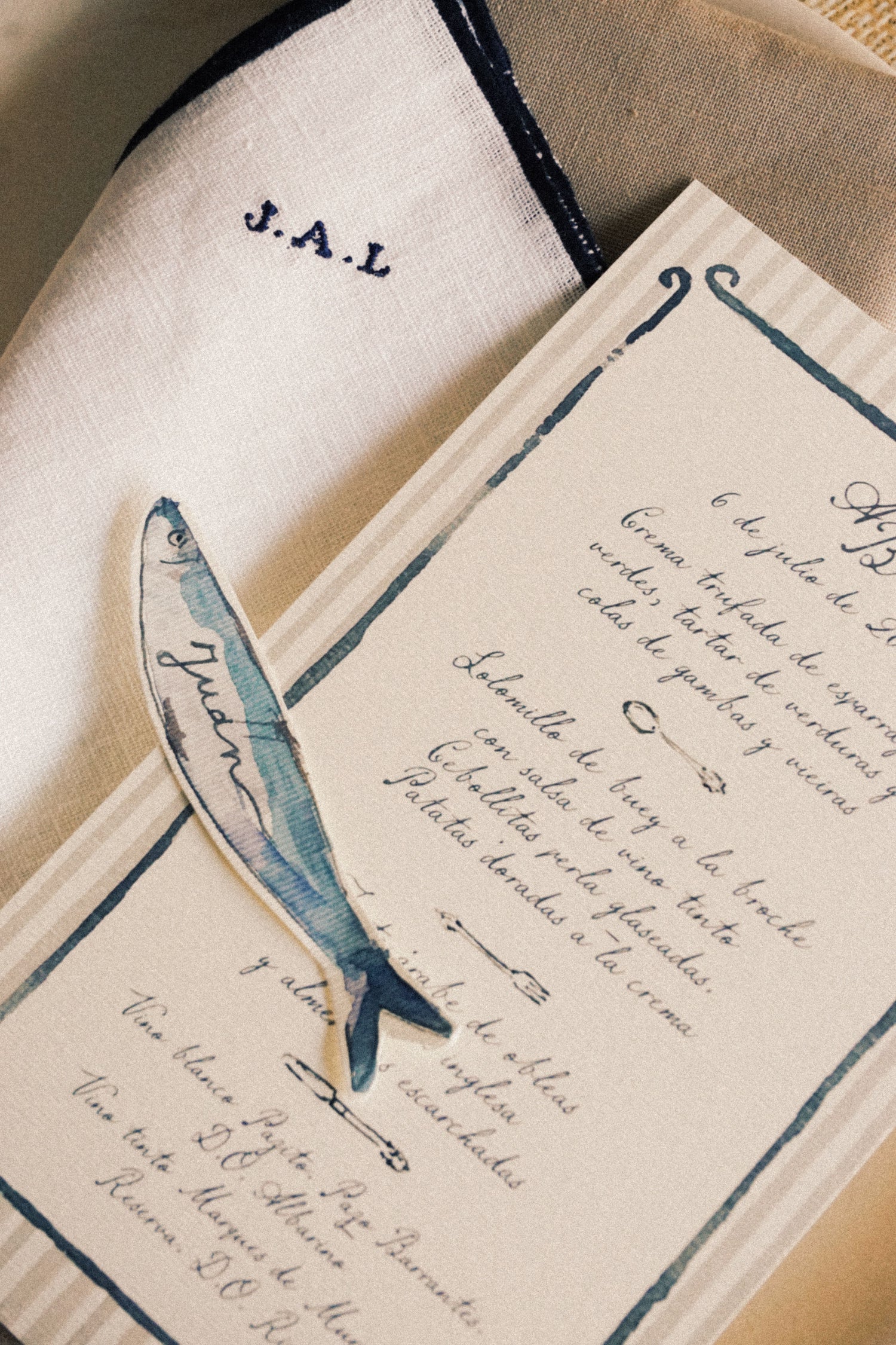 Minuta Pattern Rayas Azules