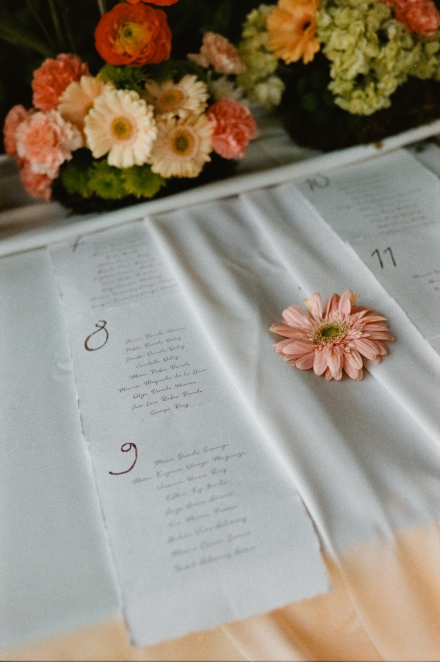 Seating Artesano Número Caligrafiado