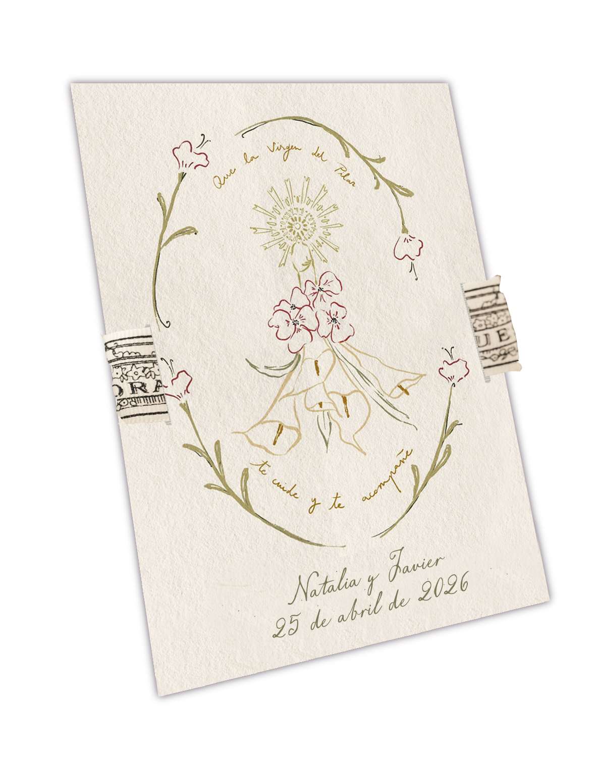 Estampa Virgen del Pilar Calas