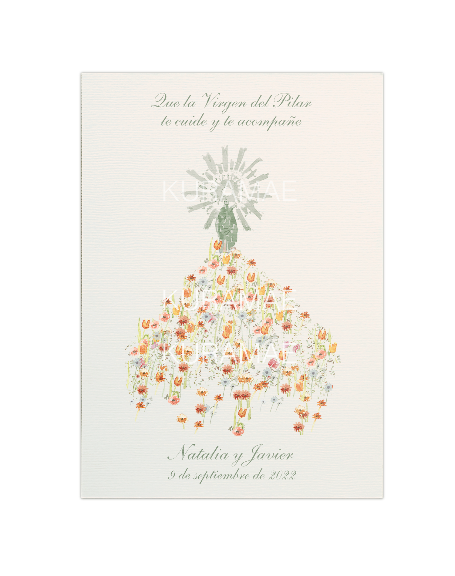 Estampa Virgen del Pilar Margaritas