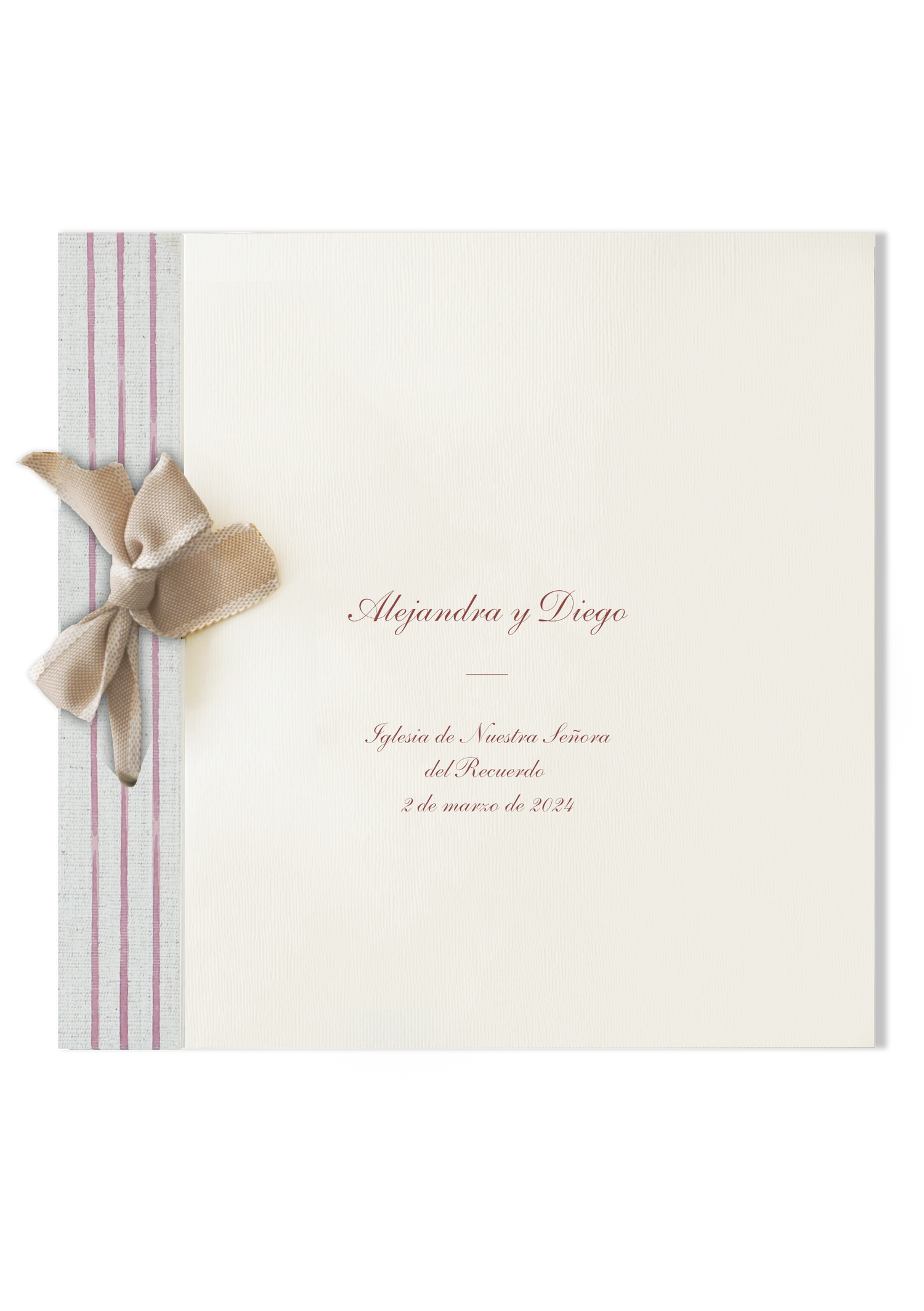 Libro de firmas Pattern RAYAS BURDEOS