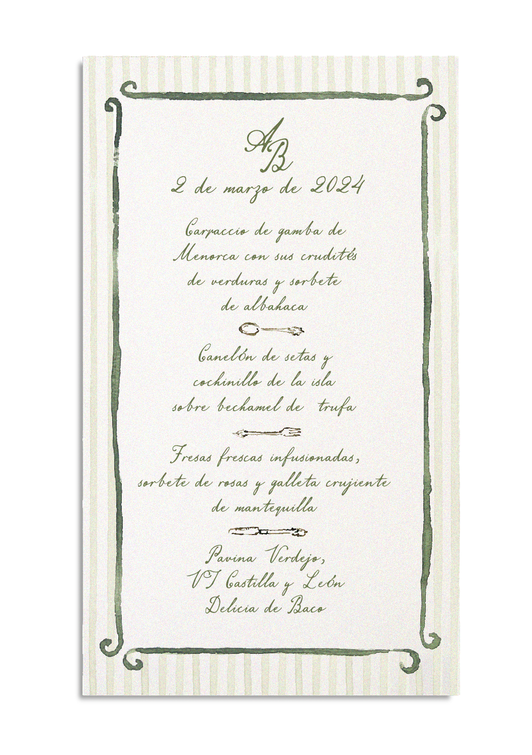 Minuta Pattern Rayas Verdes