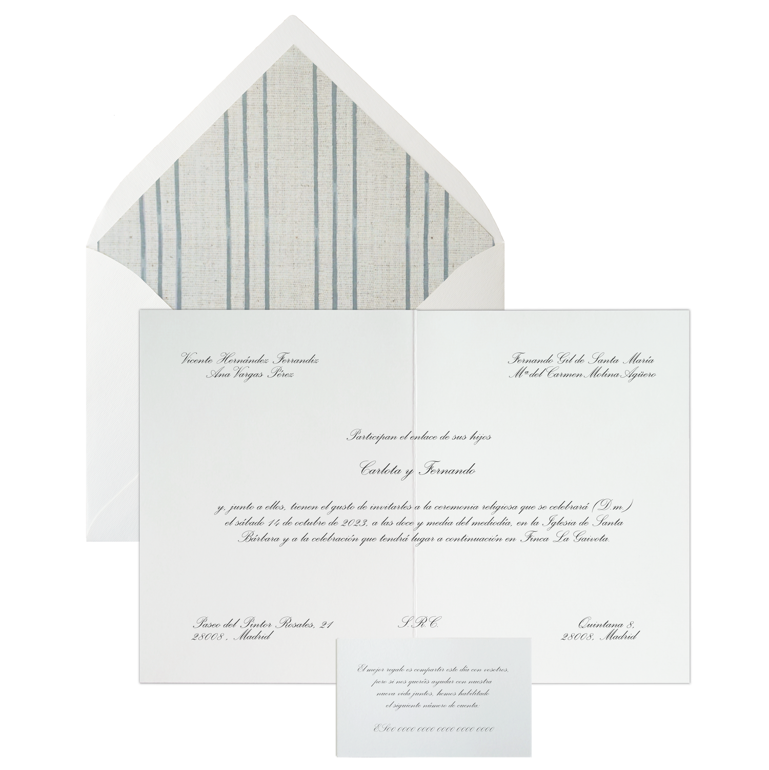 Invitación Pattern RAYAS VERDES